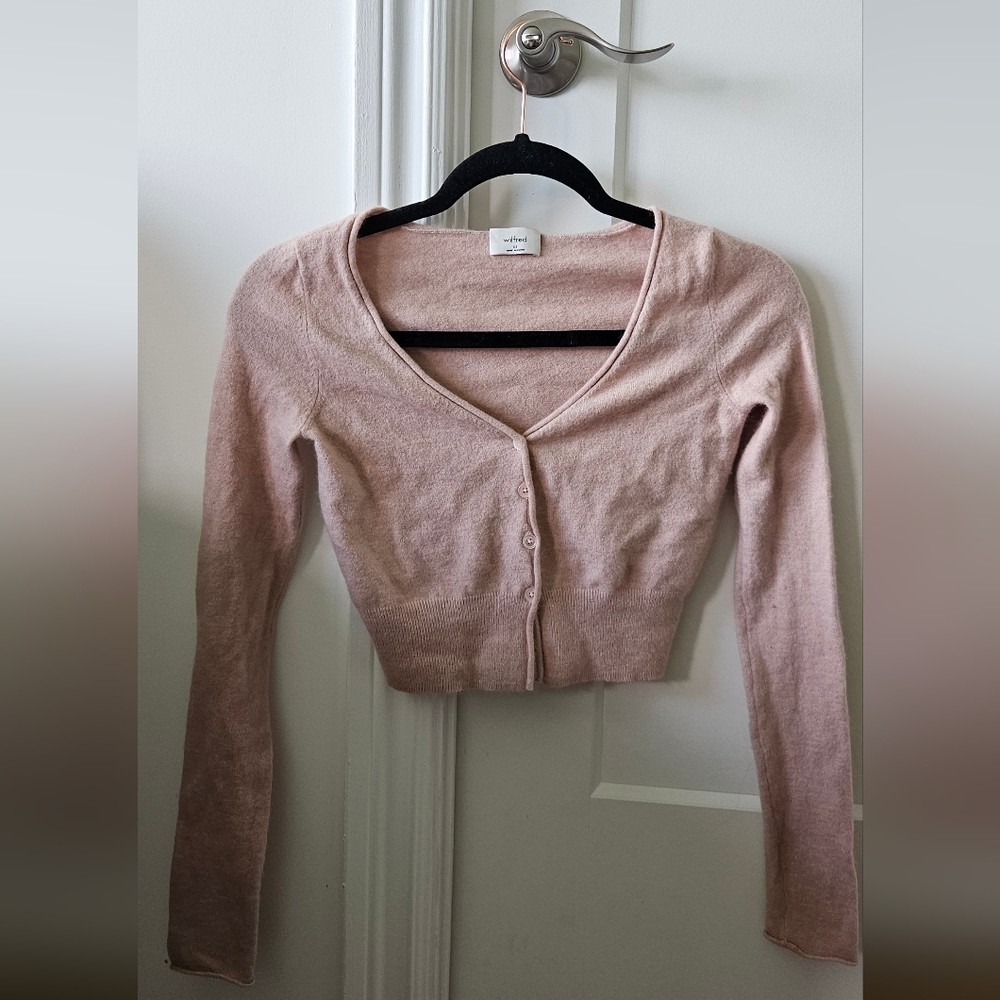 Aritzia Wilfred Pink Cardigan Size XS Light Pink